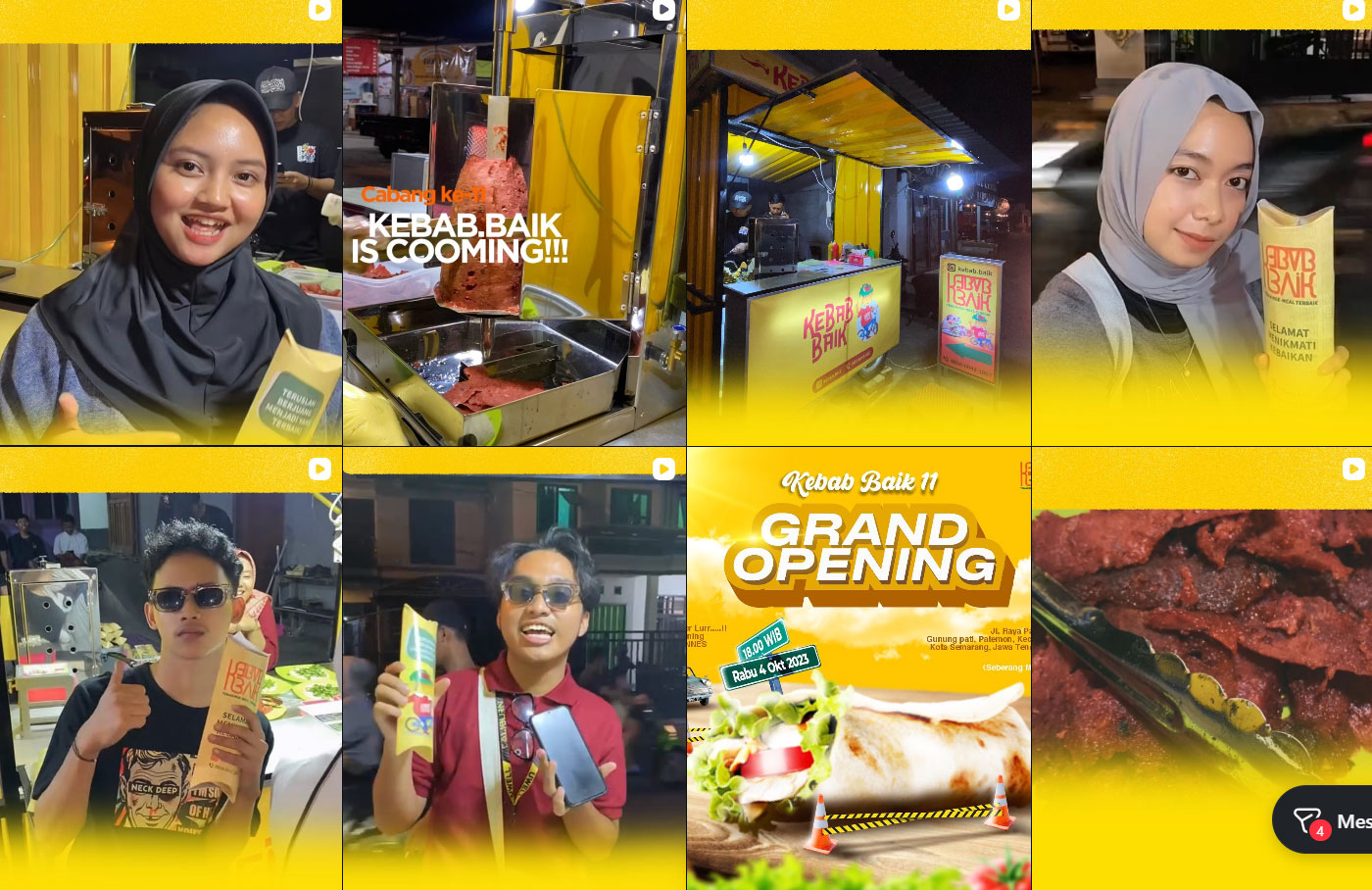 Tampilan konten Instagram Kebabbaik