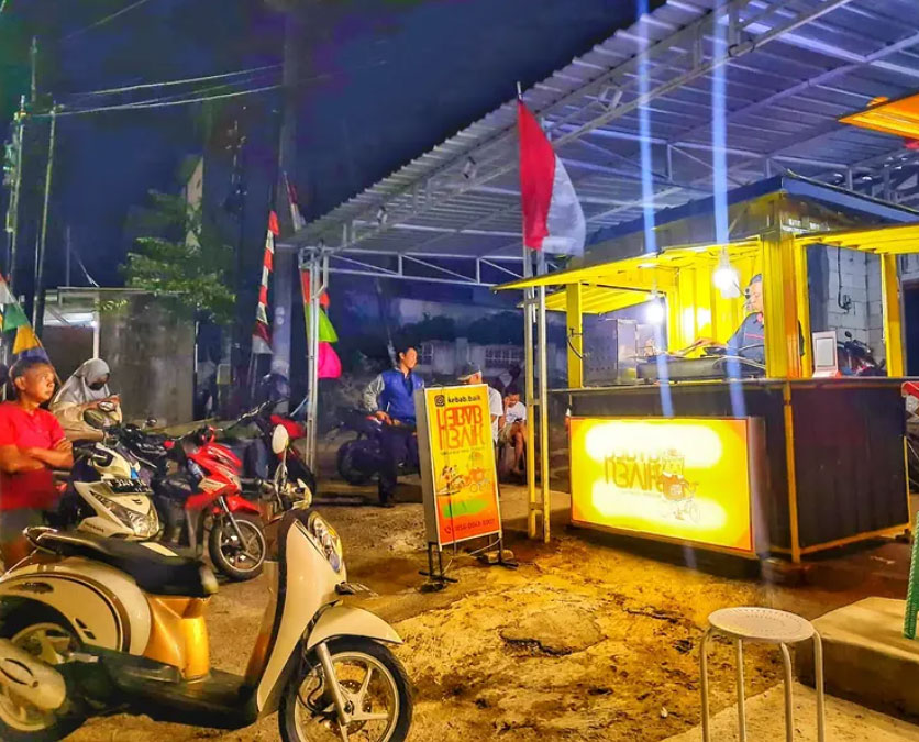 Tampilan booth Kebabbaik
